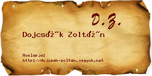 Dojcsák Zoltán névjegykártya