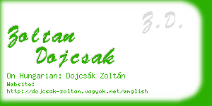 zoltan dojcsak business card